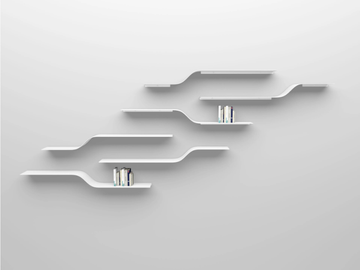 SET 2 - Powder coated steel wall shelf by VIDAME EDITIONS - view 2